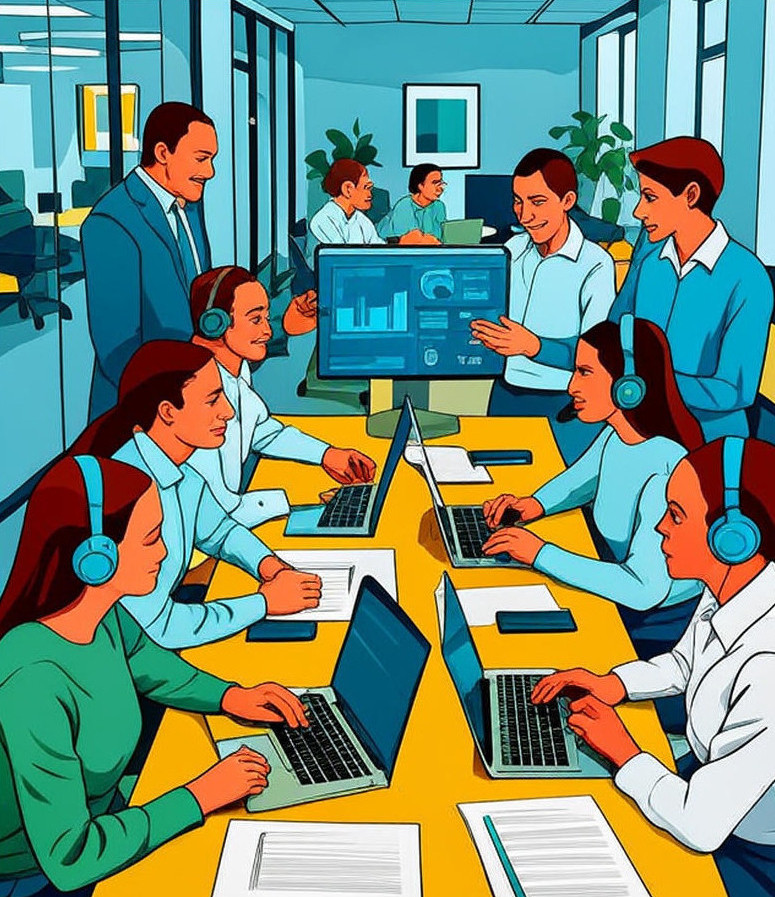 Well-funded tech startup team